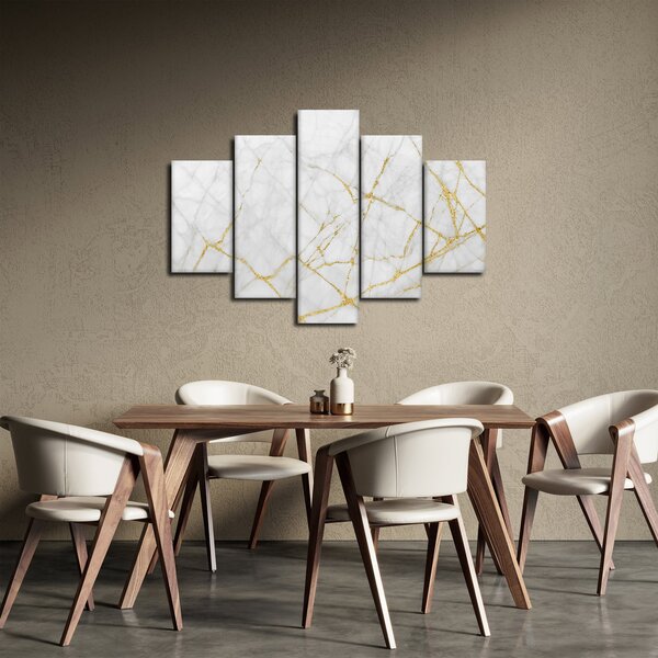 Slika - Marmor iz belega zlata (150x105 cm)