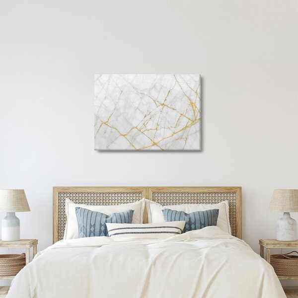 Slika - Marmor iz belega zlata (70x50 cm)