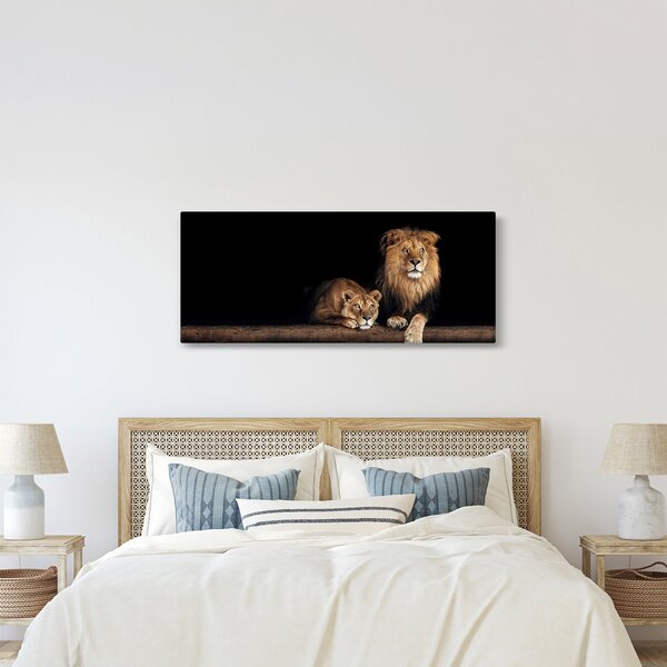 Slika - Lev in levinja (120x50 cm)