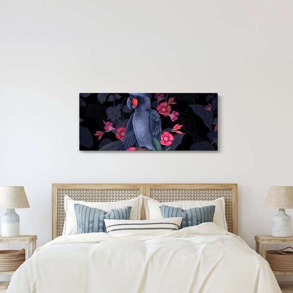 Slika - Papiga med rožami (120x50 cm)