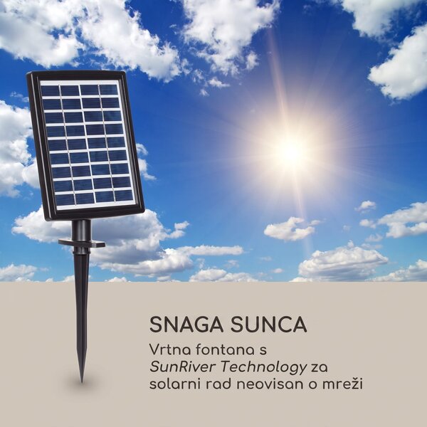 Blumfeldt Dharma, solarna fontana, LED, 48 × 71 × 41 cm (Š × V × D), poliresin