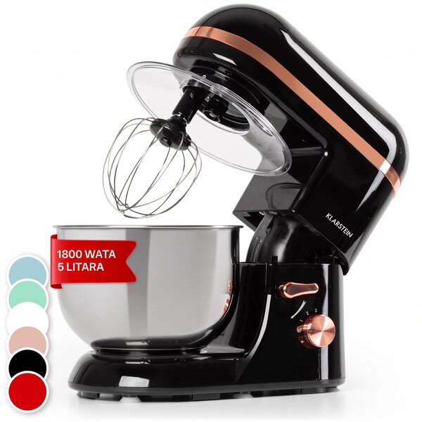 Klarstein Bella Elegance, kuhinjski aparat, 1800 W, 1,7 HP, 6 stupnjeva, 5 litrov, crni