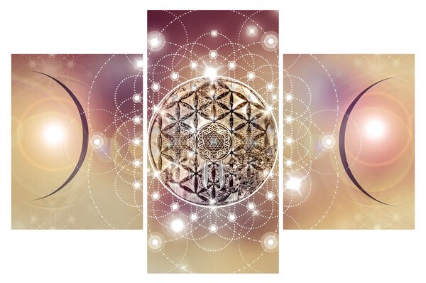Slika - Mandala z elementi (90x60 cm)