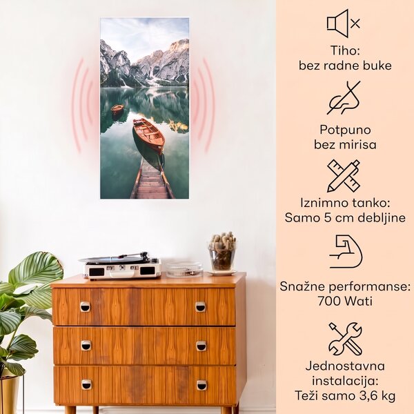 Klarstein Wonderwall Air Art Smart, infracrveni grijač, okomito more, 60 x 120 cm, 700 W