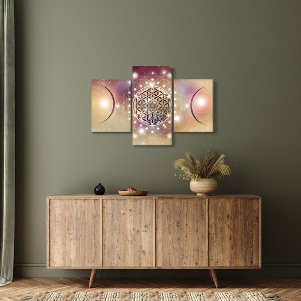 Slika - Mandala z elementi (90x60 cm)