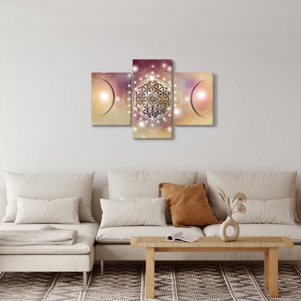 Slika - Mandala z elementi (90x60 cm)