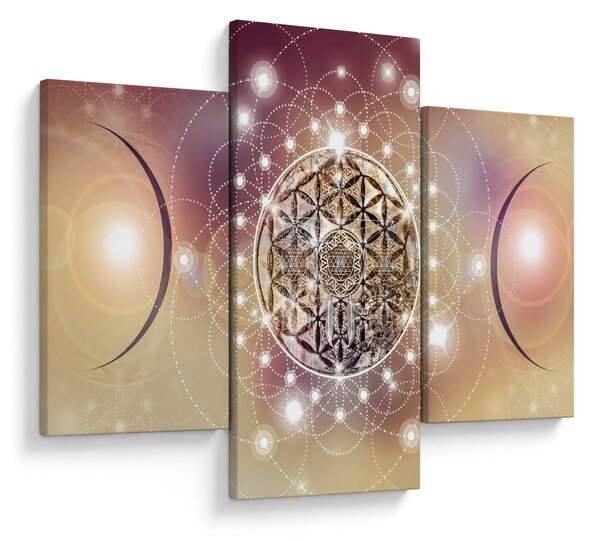 Slika - Mandala z elementi (90x60 cm)