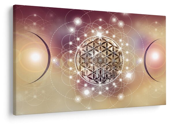 Slika - Mandala z elementi (90x60 cm)