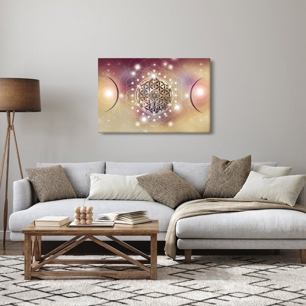 Slika - Mandala z elementi (90x60 cm)