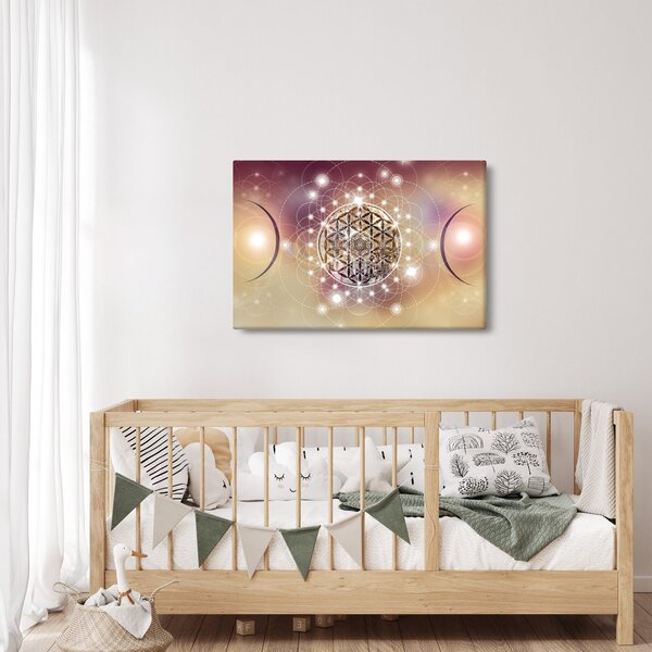 Slika - Mandala z elementi (90x60 cm)
