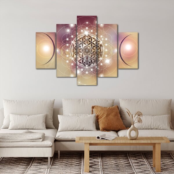 Slika - Mandala z elementi (150x105 cm)