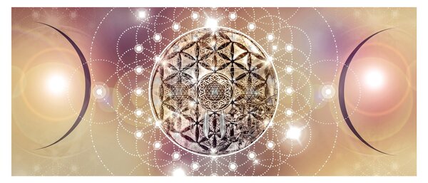 Slika - Mandala z elementi (120x50 cm)