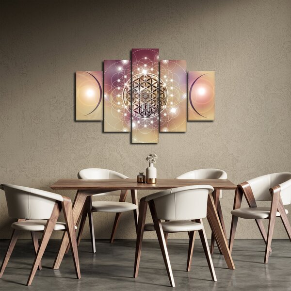 Slika - Mandala z elementi (150x105 cm)