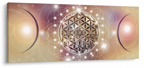 Slika - Mandala z elementi (120x50 cm)