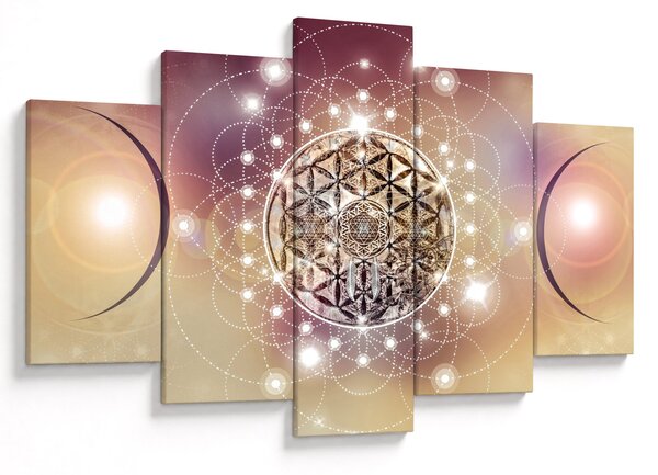 Slika - Mandala z elementi (150x105 cm)