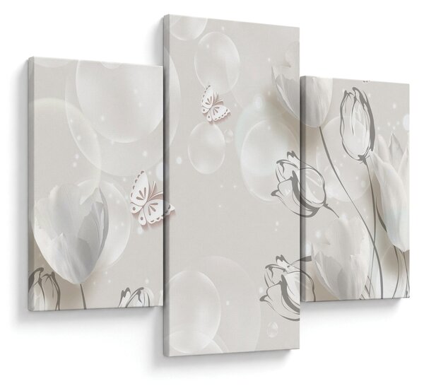 Slika - Tulipani med mehurčki (90x60 cm)