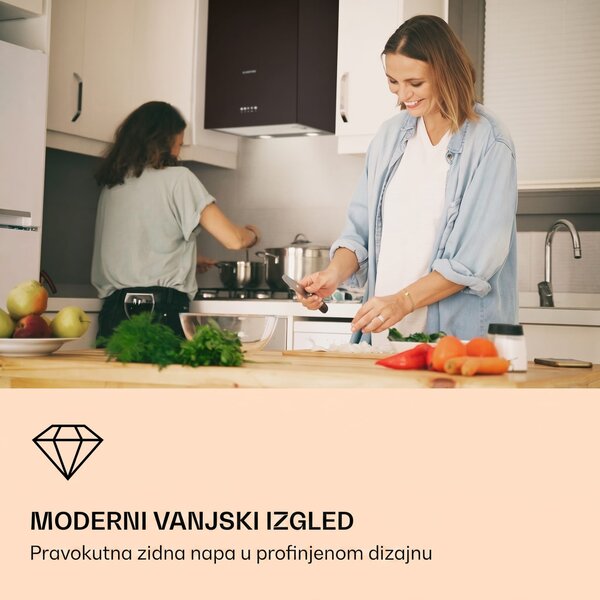Klarstein Monumenta, zidna napa, aluminij, 559m³/h, LED, klasa energetske učinkovitosti B