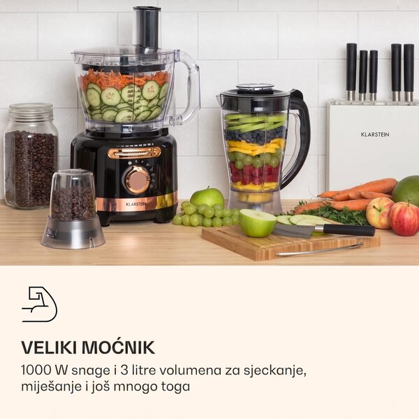 Klarstein Luca, višenamjenski mikser, 1000 W, 3 L, kontinuirano podešavanje brzine, 6 režima rada