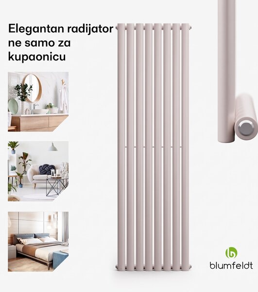 Blumfeldt Tallheo, 47 x 160, radijator, cijevni radijator, 728 W, topla voda, 1/2