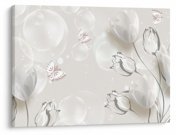 Slika - Tulipani med mehurčki (70x50 cm)