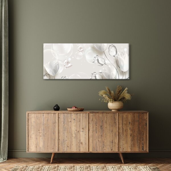 Slika - Tulipani med mehurčki (120x50 cm)