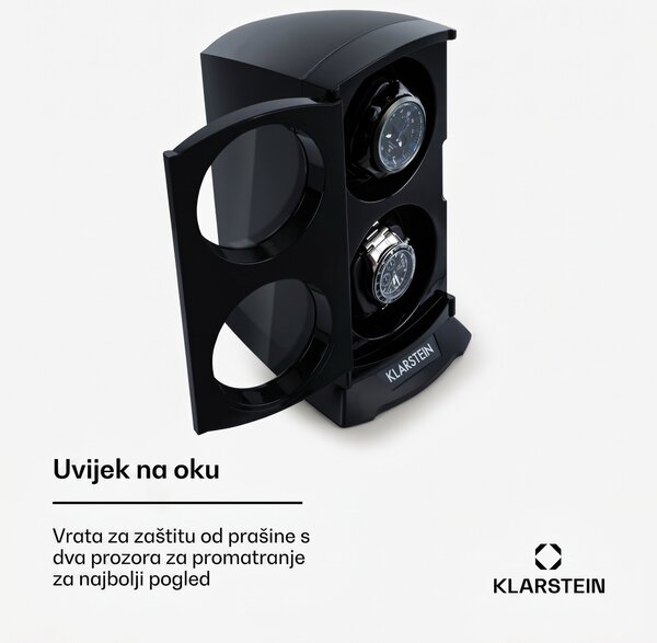 Klarstein St. Gallen Premium, pokretni stalak za satove, 2 sata, 4 režima, crni