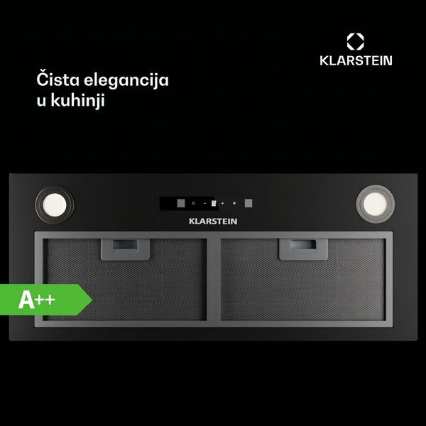 Klarstein Paolo 72 ugradbena napa 72 cm 520 m³/h LED Touch A++