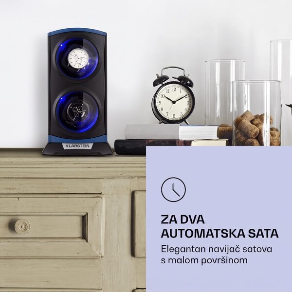 Klarstein St. Gallen Premium, pokretni stalak za satove, 2 sata, 4 režima, crni