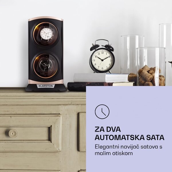 Klarstein St. Gallen Premium, pokretni stalak za satove, 2 sata, 4 režima, crni