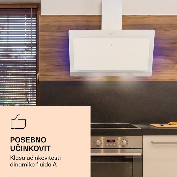 Klarstein Parni usisivač Aurora Eco 90 584 m³ / h 90 cm Usisnik za dimnjak Pozadinsko osvjetljenje EEC A +