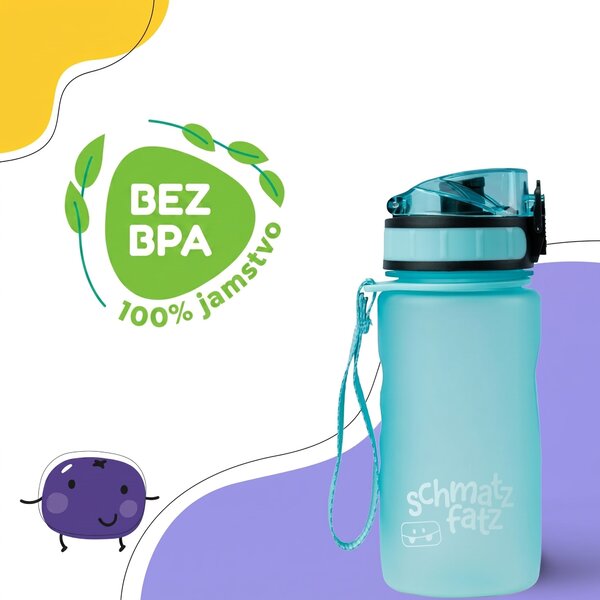 Klarstein Schmatzfatz, bočica za piće, sportska bočica, 350 ml, 18 cm, Tritan