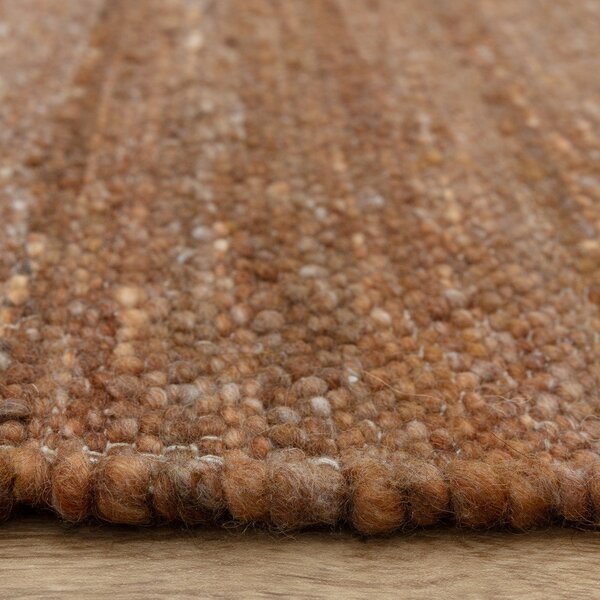 Obostrani/ručno rađen tepih od mješavine vune boje terakote 160x230 cm Birkdale Rust – Asiatic Carpets