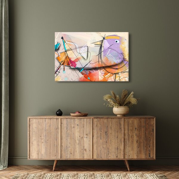 Slika - Abstrakcija, ptica (90x60 cm)