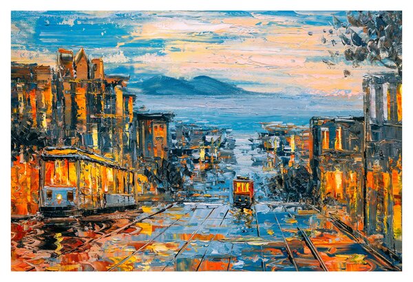 Slika - Žičnica, San Francisco (90x60 cm)