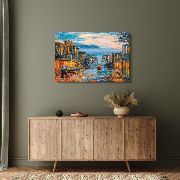 Slika - Žičnica, San Francisco (90x60 cm)