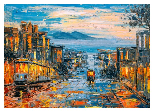 Slika - Žičnica, San Francisco (70x50 cm)