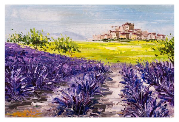 Slika - Provansa, Francija, oljna slika (90x60 cm)