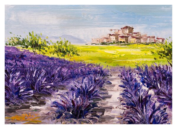 Slika - Provansa, Francija, oljna slika (70x50 cm)