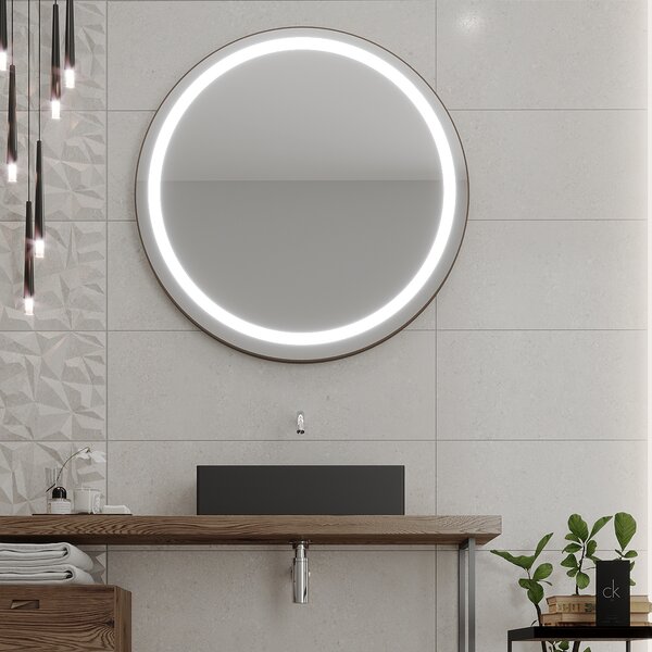 Okruglo ogledalo s LED osvjetljenjem C4 premium 40x40