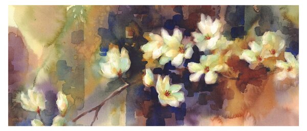 Slika - Bele magnolije, slika (120x50 cm)