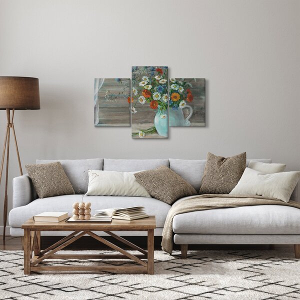 Slika - Travniške rože, oljna slika (90x60 cm)