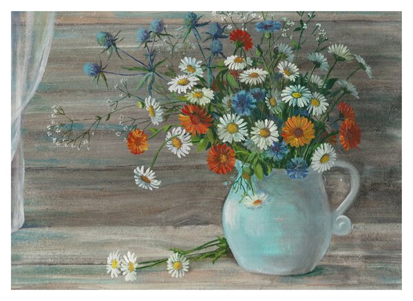 Slika - Travniške rože, oljna slika (70x50 cm)