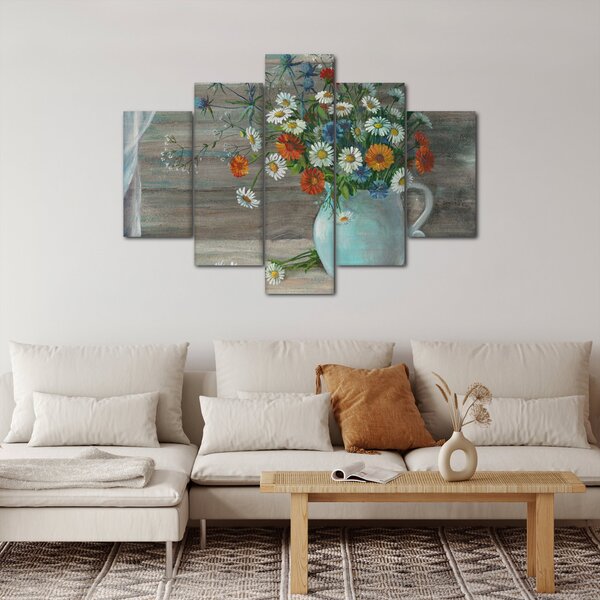 Slika - Travniške rože, oljna slika (150x105 cm)