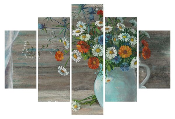 Slika - Travniške rože, oljna slika (150x105 cm)