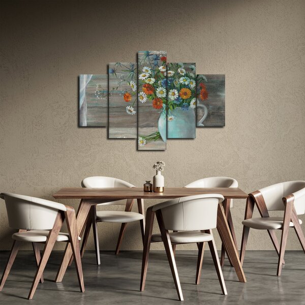Slika - Travniške rože, oljna slika (150x105 cm)