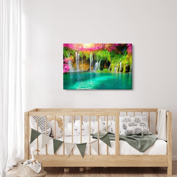 Slika - Slap, Plitvička jezera, Hrvaška (90x60 cm)