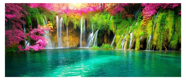 Slika - Slap, Plitvička jezera, Hrvaška (120x50 cm)