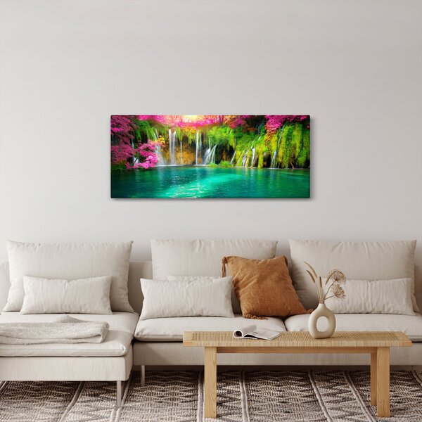 Slika - Slap, Plitvička jezera, Hrvaška (120x50 cm)