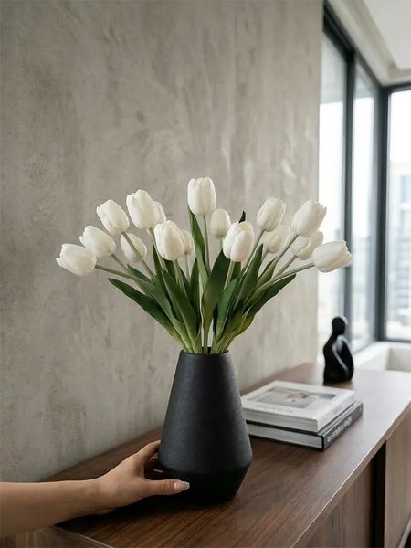Umjetni tulipan krem 50 cm RT – premium Real Touch - 31 - 50 cm