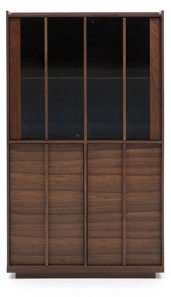 Smeđa vitrina u dekoru oraha 100x170x40 cm Onix – Kave Home